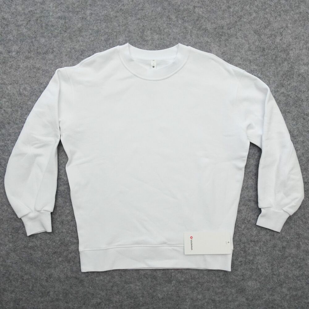 New Lululemon Size 10 Perfectly Oversized Crew Sweatshirt WHT Bright White